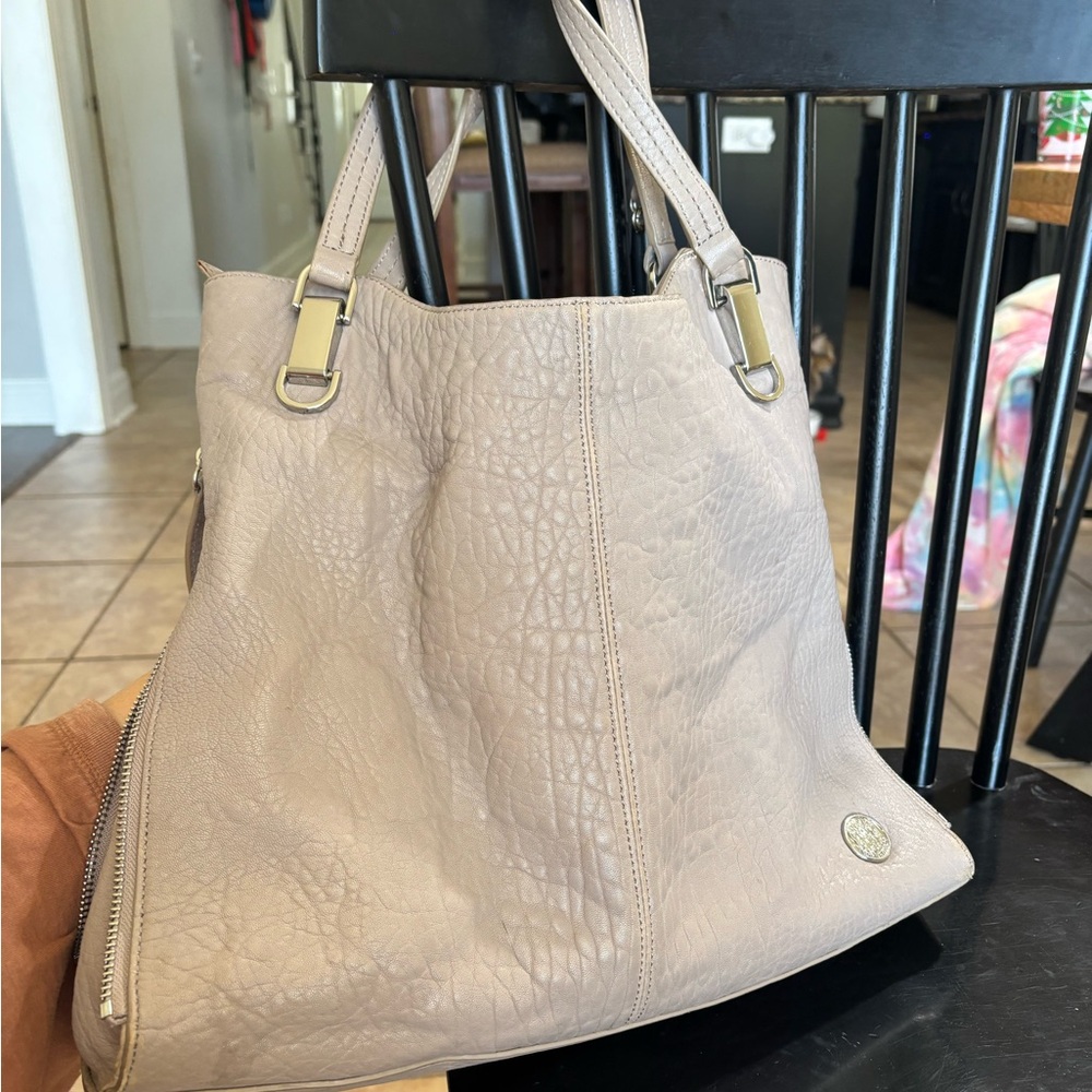 Vince Camuto Beige Leather Handbag